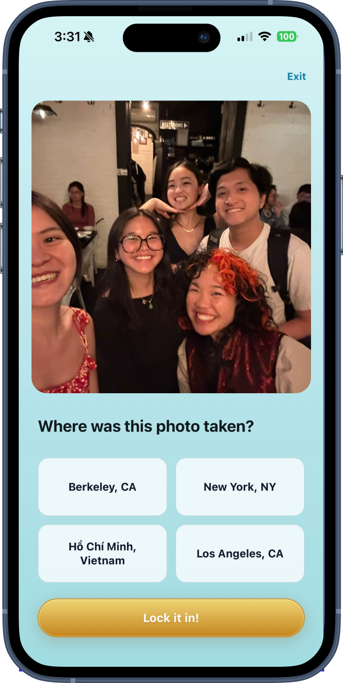 Remembr daily location quiz screenshot